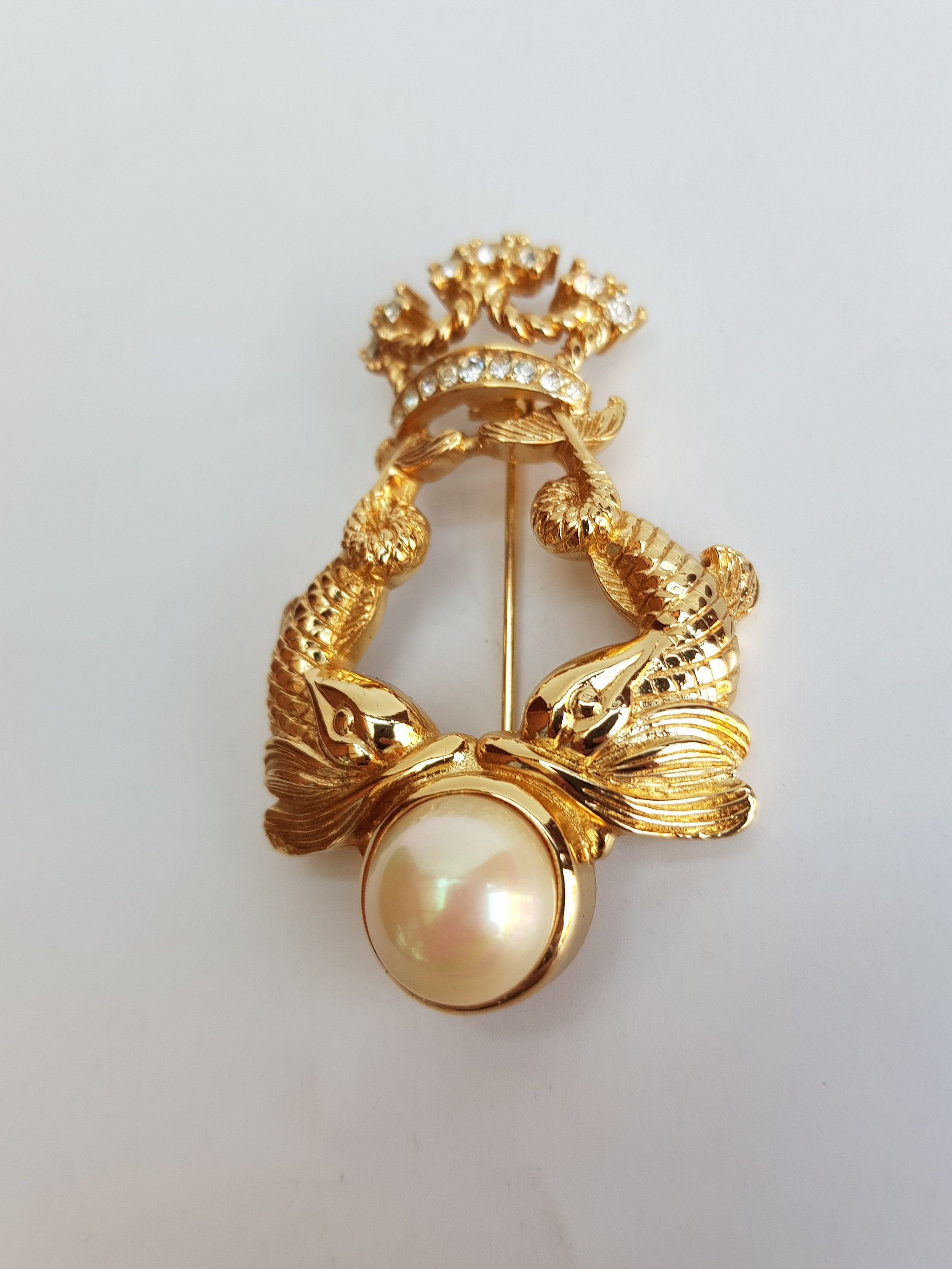 DIOR Brooch. Christian Dior Vintage Fish Brooch Pin with Etsy