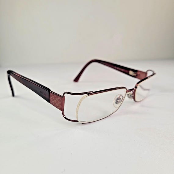 Gucci dark red rectangular eyeglasses frame GG 27… - image 10