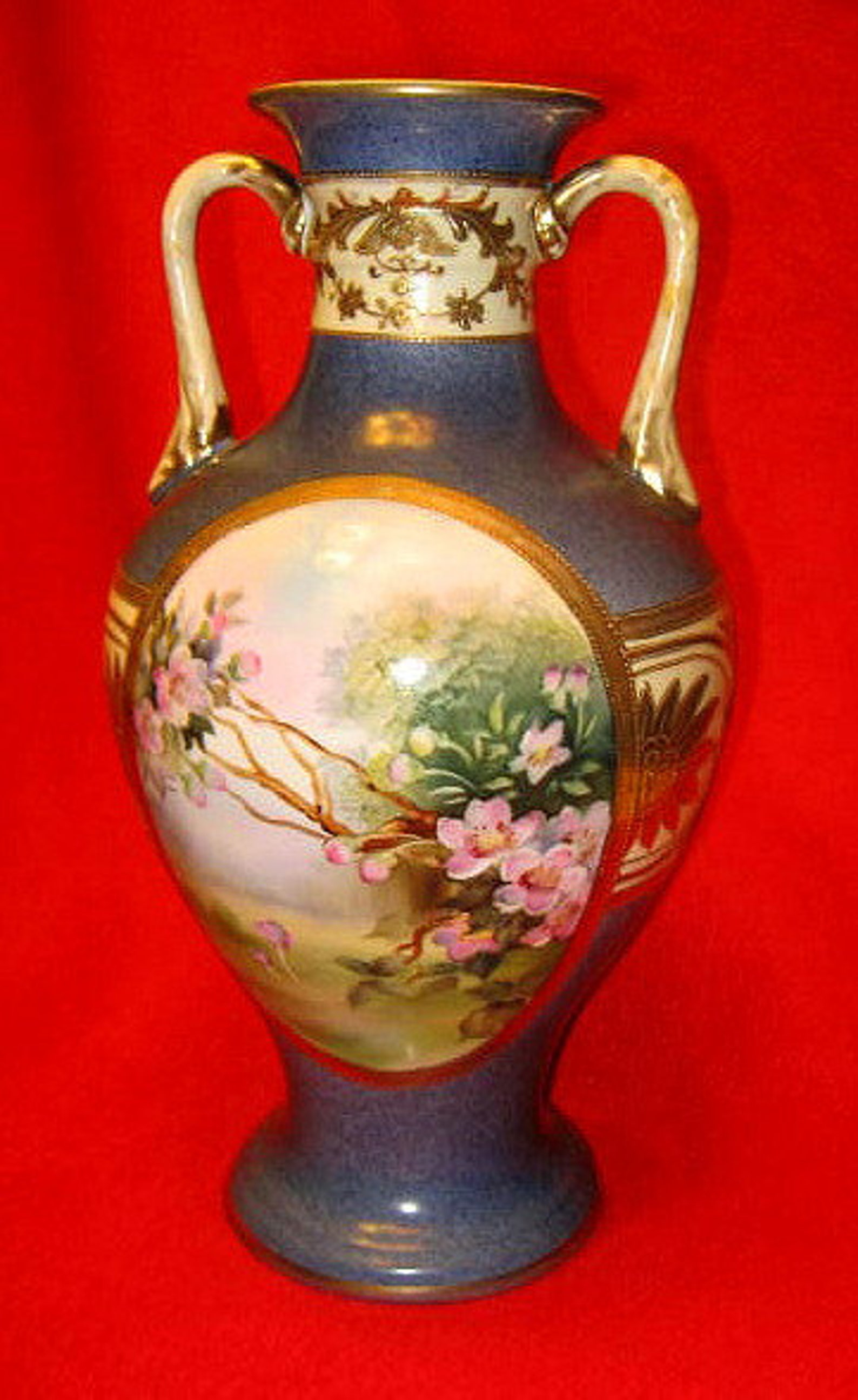 Beautiful Vintage Noritake Vase With Landscape and Floral Scenes revised Listing Etsy Australia