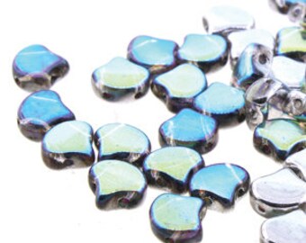 Matte Velvet Carrot 2 Hole GINKO Beads sold in units of approx 10 gms. 7.5mm