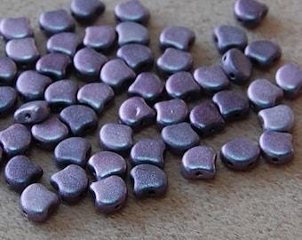 Matte Velvet Carrot 2 Hole GINKO Beads sold in units of approx 10 gms. 7.5mm