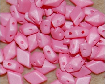 Matte Velvet Carrot 2 Hole GINKO Beads sold in units of approx 10 gms. 7.5mm