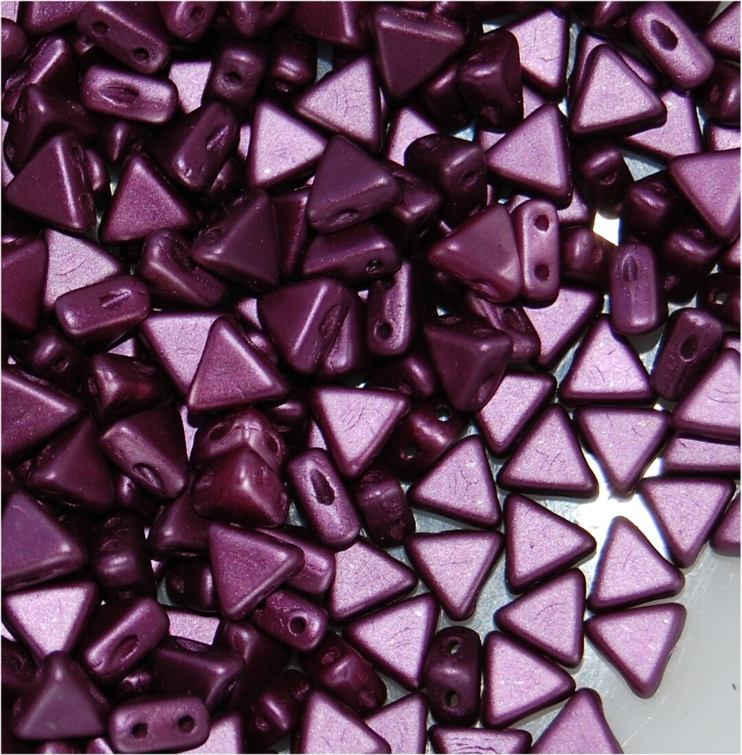 KHÉOPS Beads ®par Puca® 2 Hole 6mm Pastel Bordeaux Sold Etsy