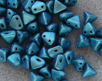 Perles DIY Khéops 6mm - Lot De 10g, Couleur Metallic Mat Green Turquoise, Neuf (origine France)
