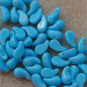 ZOLIDUO RIGHT Beads, 2 Loch, 5mm x 8mm, Türkis, 63020, verkauft in Einheiten von 50 Perlen.