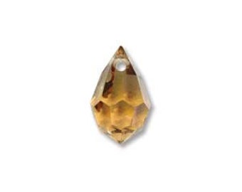 CRYSTAL TROPFEN, Preciosa, 9 x 15 mm, Light Colorado Topaz AB. Verkauft wird in Einheiten von 2 Tropfen
