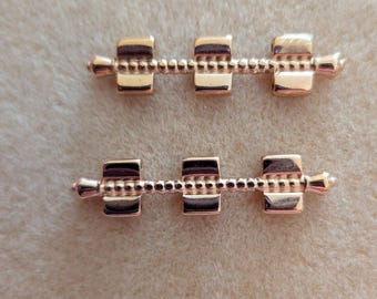 CYMBAL Kalogeros Ill, Tila Connector, Rose Gold Plate, Sold in units of 2