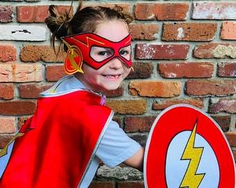 Lightning Bolt Themed Superhero Mask Flash Costume Mask for Kids