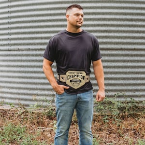 Fantasy Football Champion Wrestling Belt | Personalized, Custom Trophy Costume Belt