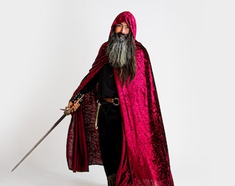 Adult Hooded Cloak | Medieval Cape with Hood - Barbarian, Viking, Renaissance, Cosplay, Dress Up, LARP Costume Cloak