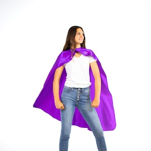 Purple Superhero Cape, Kids and Adult Super hero Cape
