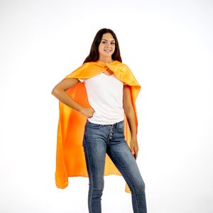 Orange Superhero Cape, Kid and Adult Super hero Cape, Superhero Party Cape, Cosplay Super Hero Cape