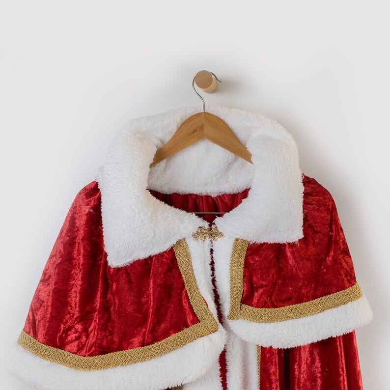 Red Christmas Cloak Cape Adult and Kid Mrs. Santa Claus Cape Etsy