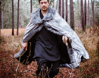 faux fur cloak mens