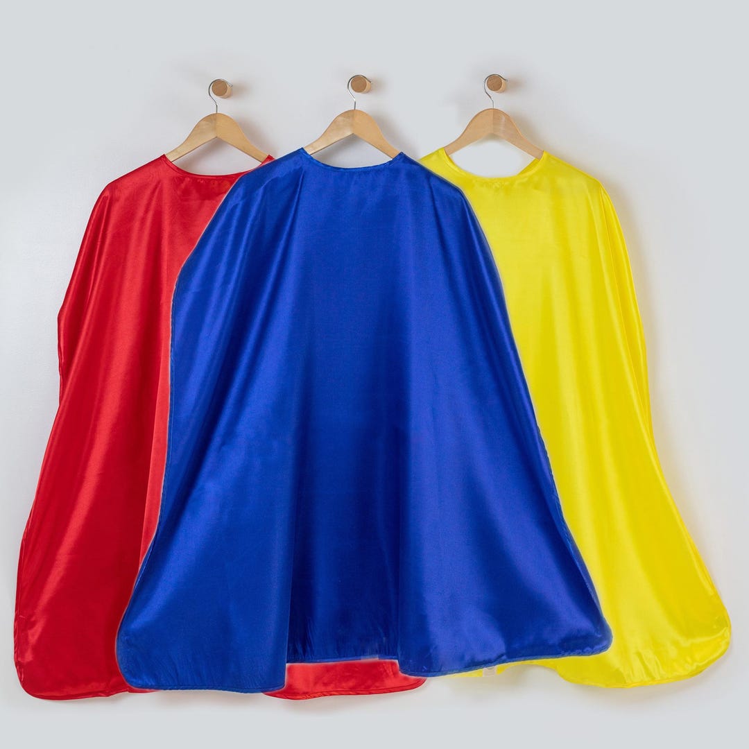 Adult Superhero Cape, Blue, One Size, Wearable Costume Accessory for