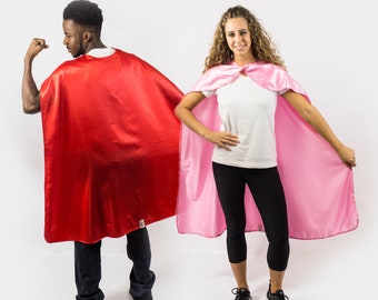 Adult Superhero Cape | Bulk Discount Wholesale Party Pack Super Hero Capes - 14 Colors - Red, Blue, Green, Pink, Purple, and More