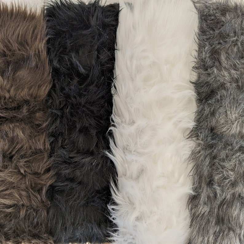 Shaggy Faux Fur Fabric by the Yard 2 Inch Long Pile | Fluffy Fur Suit ...