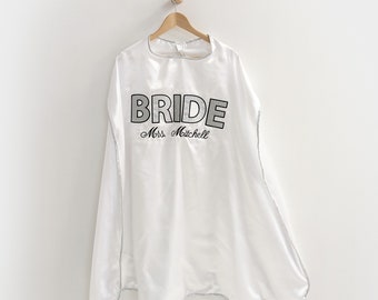 Super Bride Superhero Cape | Custom Personalized Bridal Wedding Bachelorette Party Costume Cape