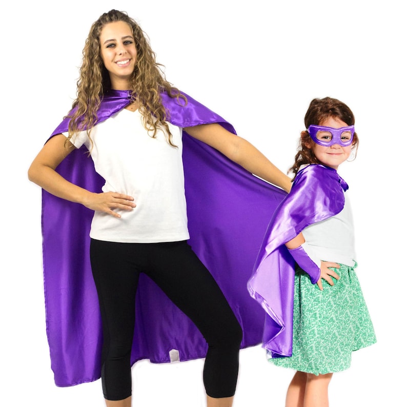 Purple Superhero Cape, Kids and Adult Super hero Cape image 5