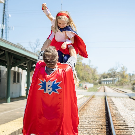 Adult Personalized Superhero Cape | Custom Super hero Cape with emblem and initial