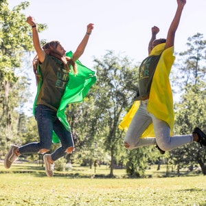 Neon Green Adult Superhero Cape