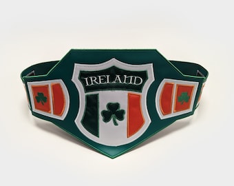 Ireland Patriotic Wrestling Belt |  Lucky Irish Boxing Fighter Trophy Costume Belt