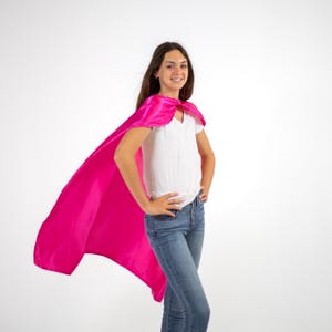 Magenta Hot Pink Superhero Cape, Kids Super hero Cape, Adult Superhero Cape, Superhero Party Cape, Girls Cape