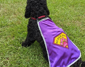 Super Dog Personalized  Cape | Custom Pet Superhero Costume with name and initial