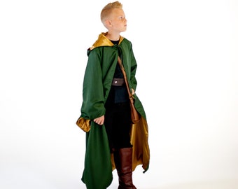 Wizard Robe with Satin Liner | Hooded Fantasy Cosplay Costume