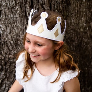 Medieval Queen Crown | Princess, Viking, Renaissance, Royal Vinyl Leather Cosplay Crown