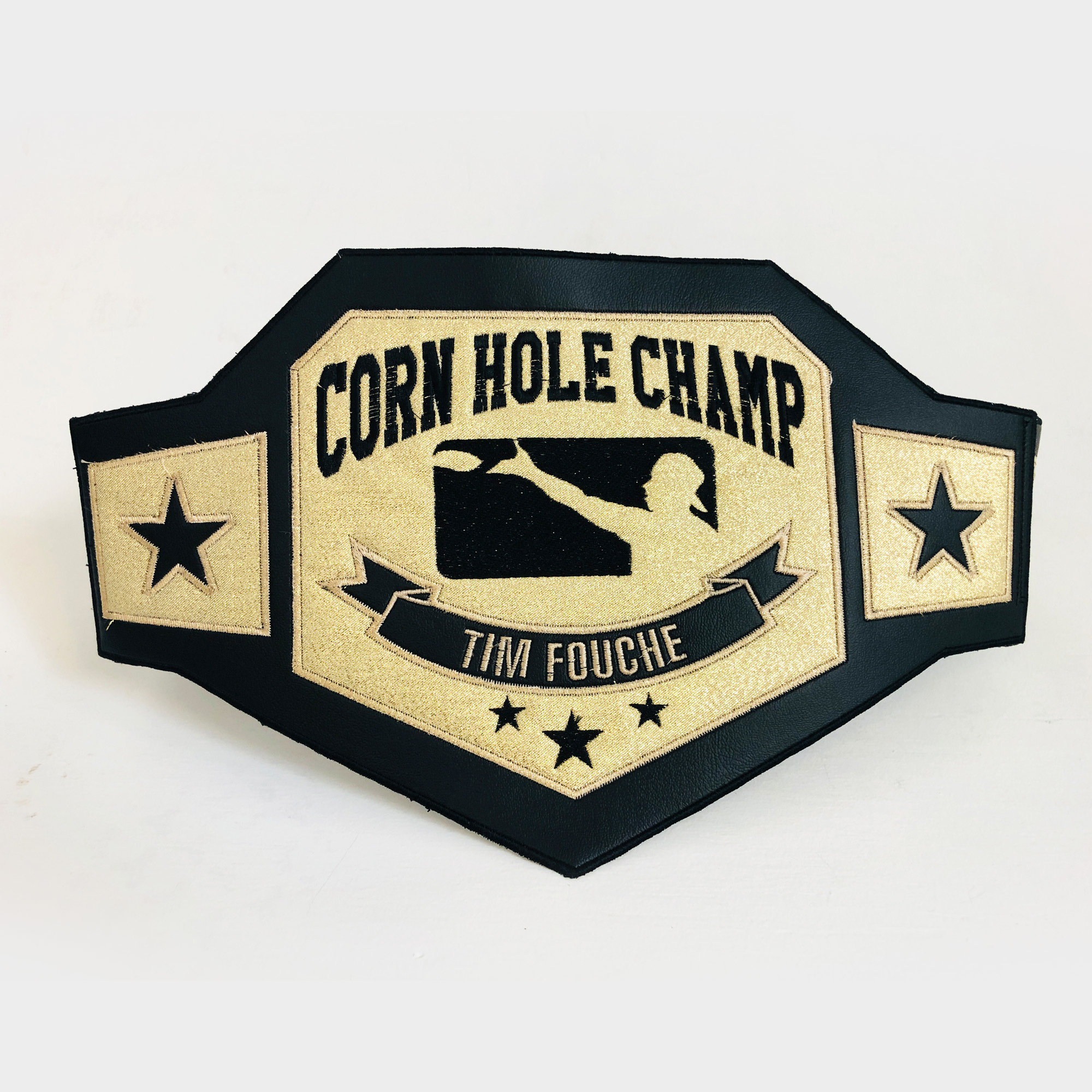 Cornhole Champion Wrestling Belt | Personalized, Custom Trophy Costume Belt