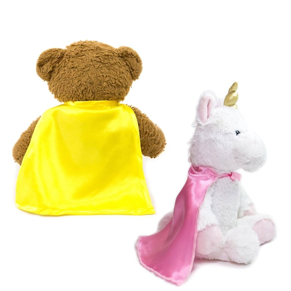 Superhero Mini Cape Party Pack | Sidekick Superhero Party Favor Capes - Doll or Plush Animal Cape