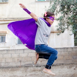 Purple Superhero Cape, Kids and Adult Super hero Cape image 2