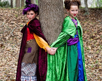 Sanderson Sister Hooded Cloak | Cosplay Salem Witches Cape with Hood