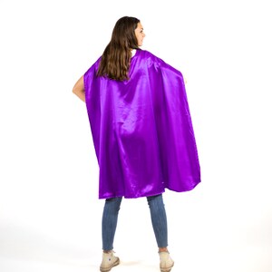 Purple Superhero Cape, Kids and Adult Super hero Cape image 3