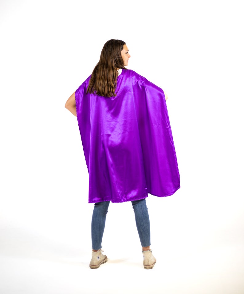 Purple Superhero Cape, Kids and Adult Super hero Cape image 3