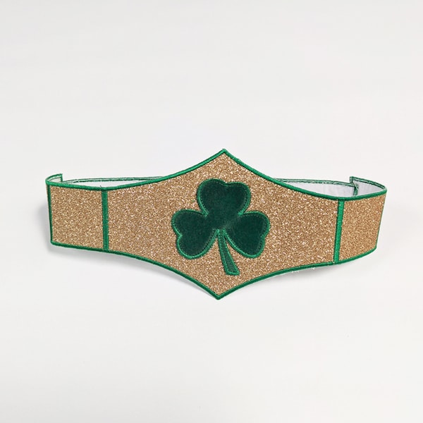 St. Patrick's Day Superhero Belt | Shamrock Themed Green and Gold Super Hero Costume Utility Belt