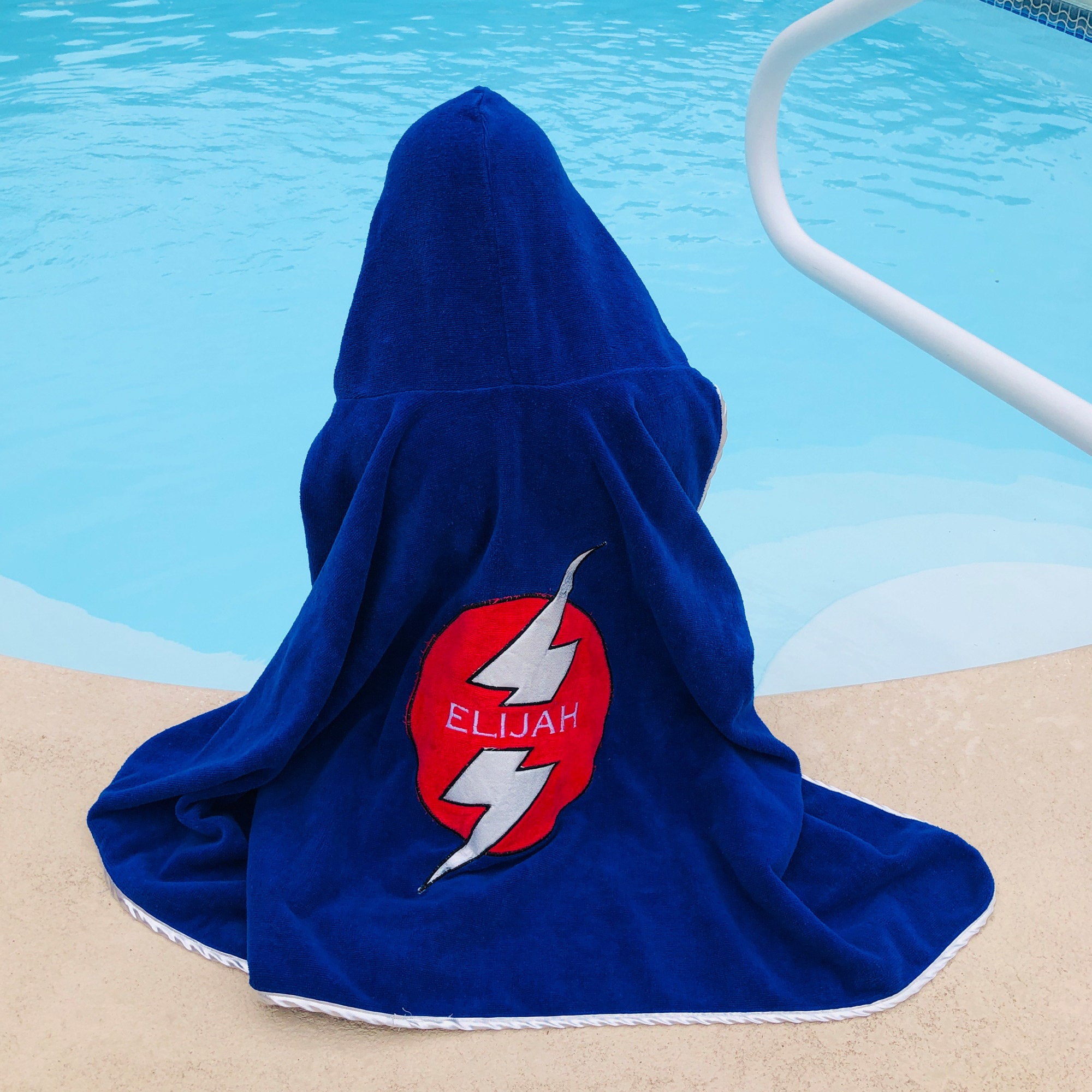 Personalized Superhero Hooded Towel Custom Super Hero Towel Etsy