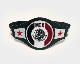 Mexican Patriotic Wrestling Belt |  Mexico Luchador Lucha libre  Boxing Fighter Trophy Costume Belt
