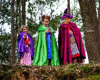 Sanderson Sister Hooded Cloak | Cosplay Salem Witches Cape with Hood