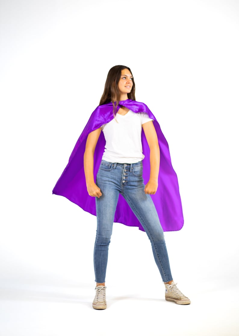Purple Superhero Cape, Kids and Adult Super hero Cape image 1