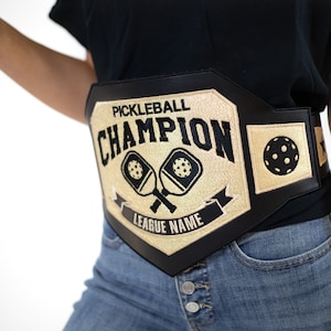 Pickleball Champion Wrestling Belt | Personalized, Custom Trophy Costume Belt