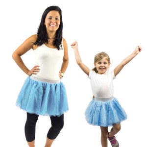 Light Blue Tutu, Ballerina Dance Tutu, Dress Up Tutu, Princess Cinderella Tutu, Run & Race Tutu - Kids, Girls and Women, Adult Sizes