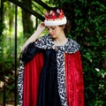Royal King Queen Cloak | Plush Sherpa Trim, Metal Clasp