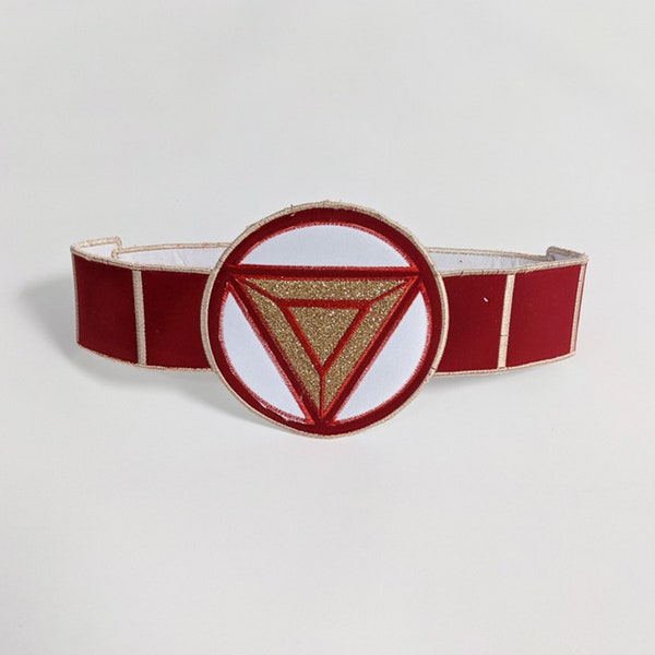 Iron Superhero Belt | Red and Gold Super Hero Costume Utility Belt