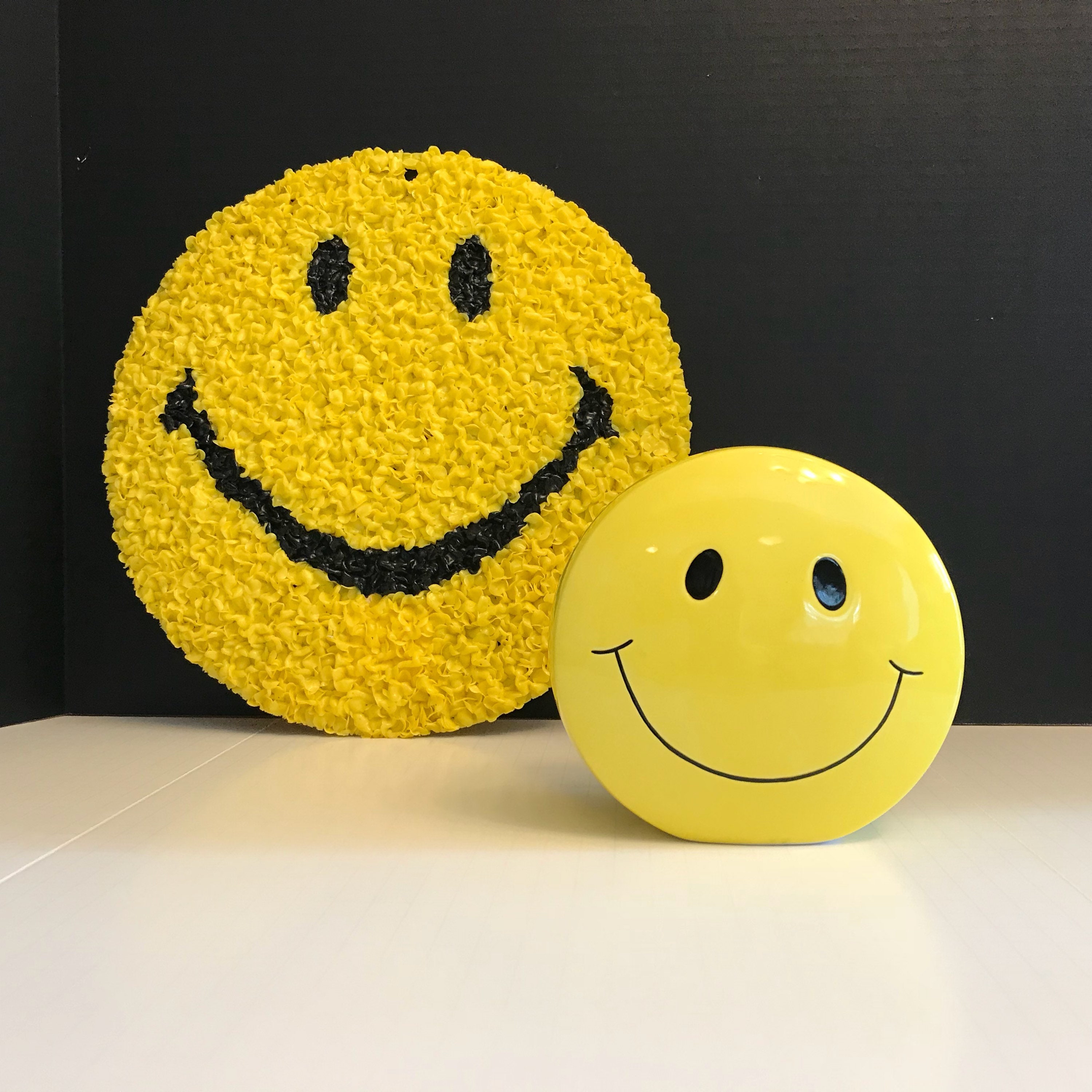 Coin Bank Yellow NEW w Box Happy Smile 
