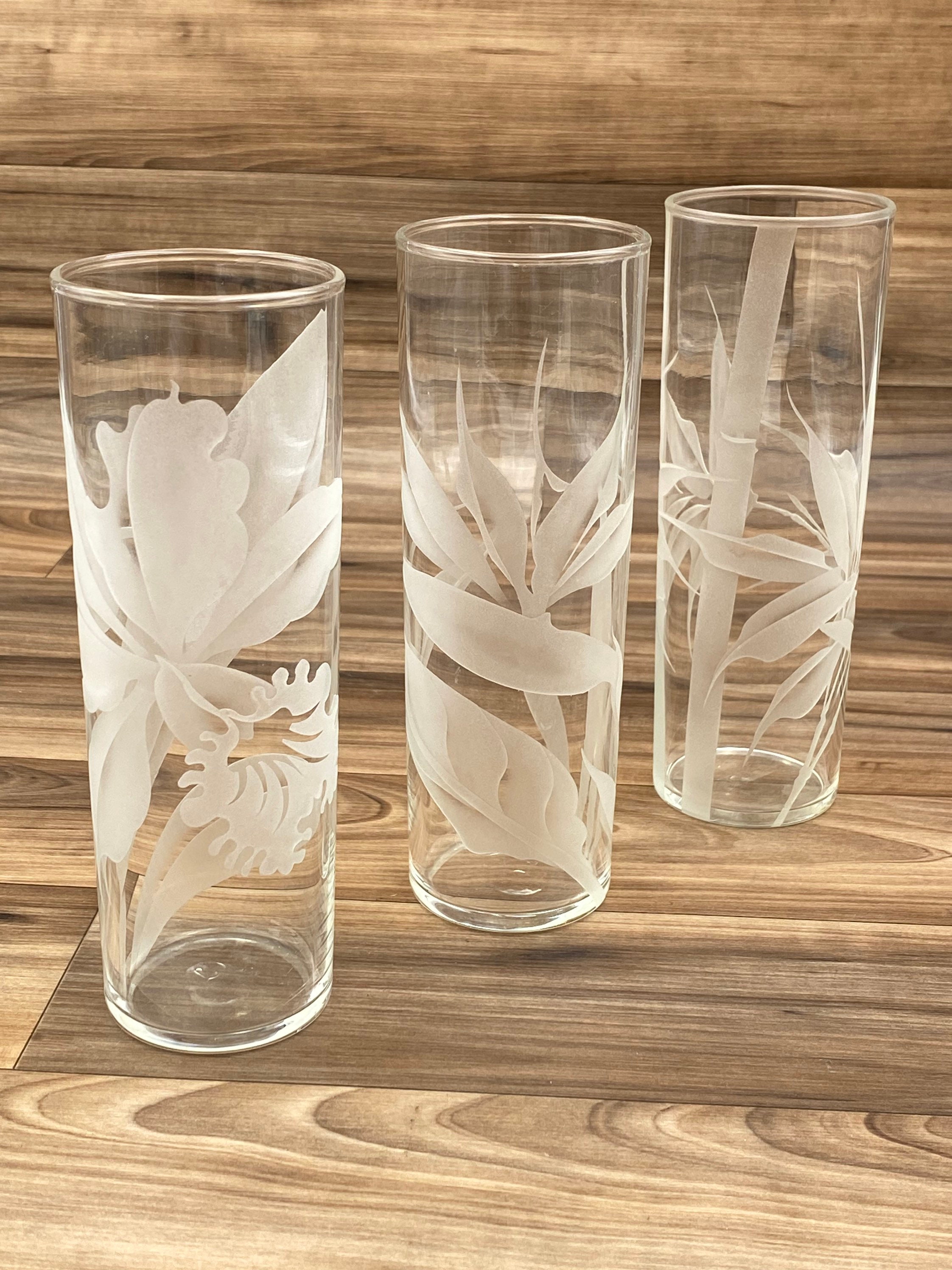 libbey etched glasses