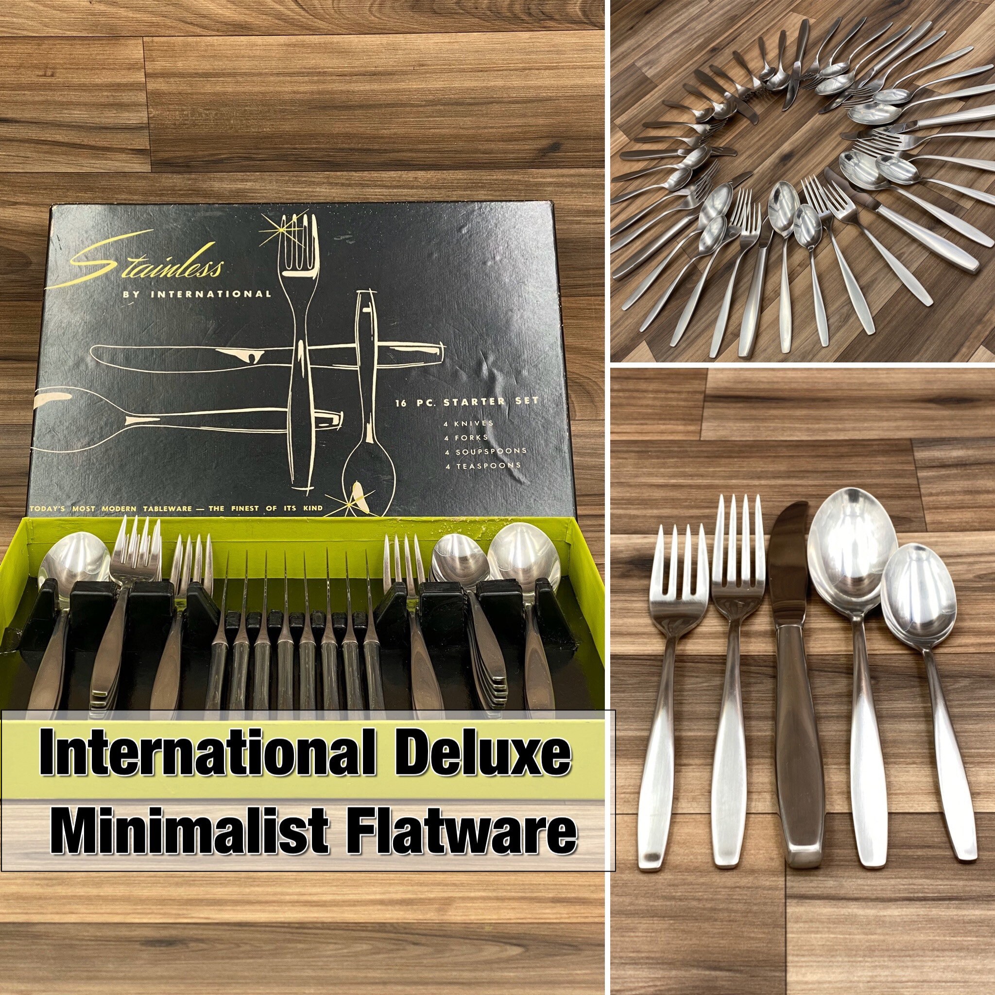 Vintage Flatware set, Minimalist TODAY By International Deluxe