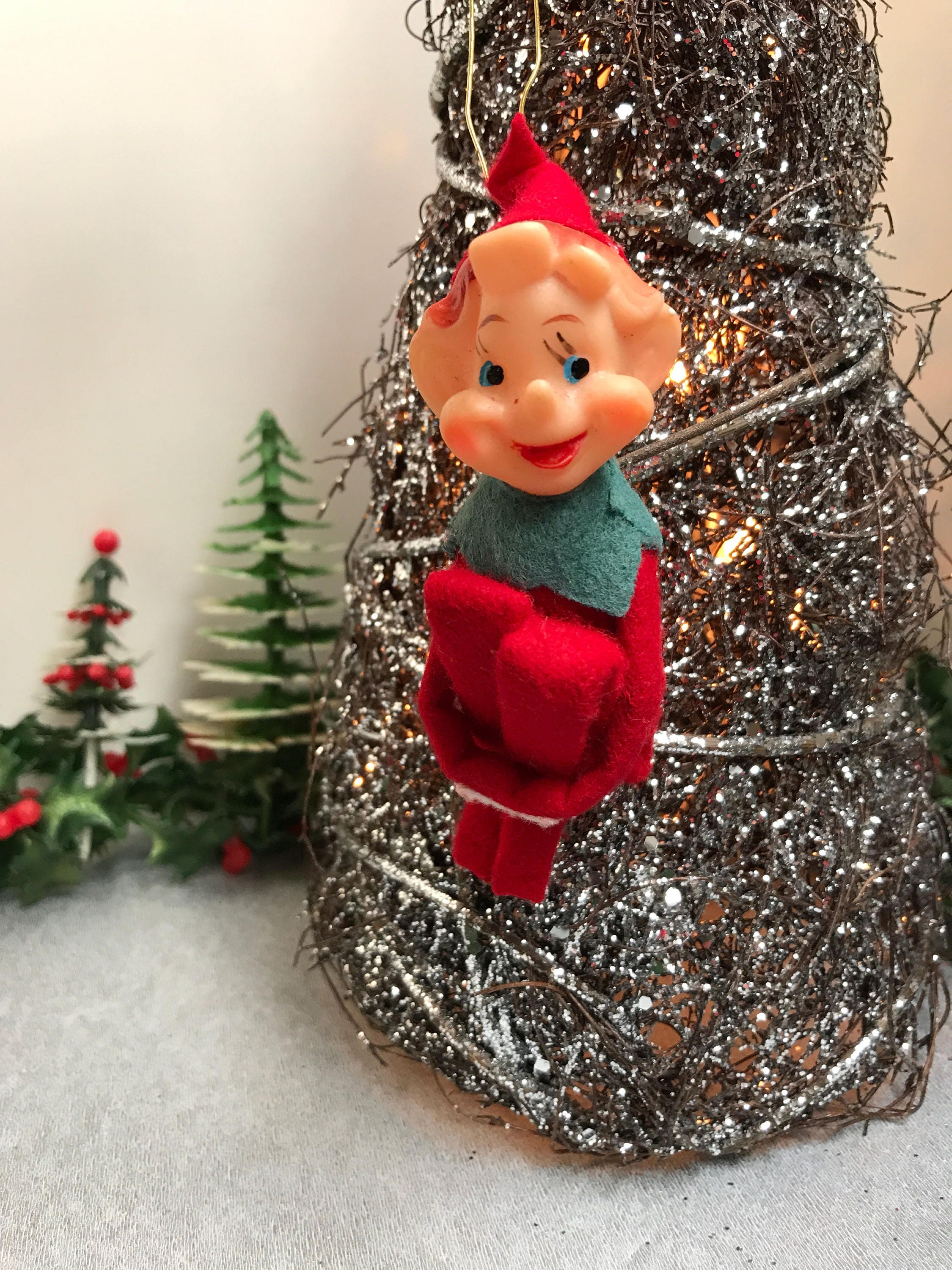 Vintage Knee Hugger Elf, Christmas pixie Elf, Elf Ornament, Knee hugger ...