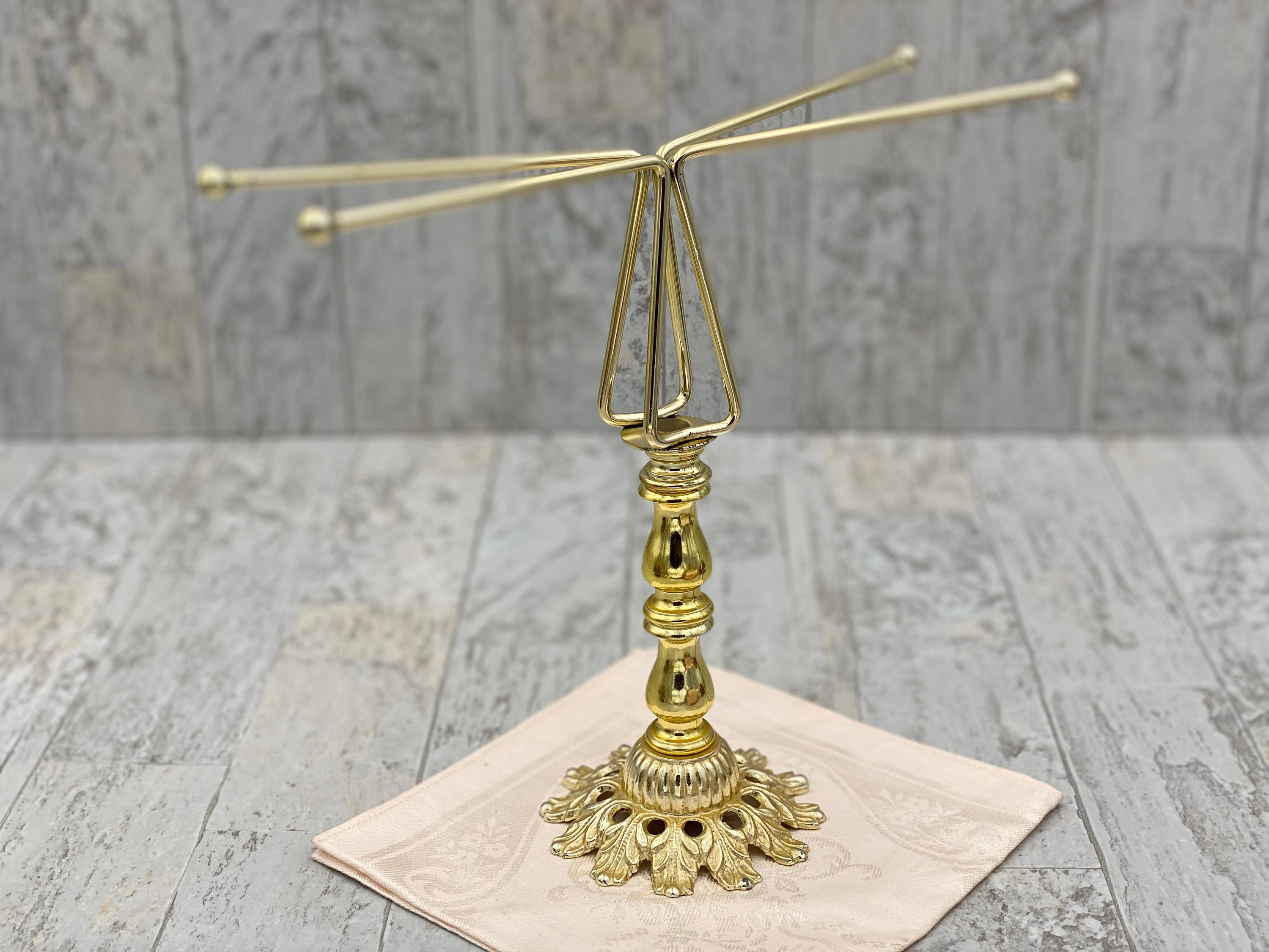 Vintage Guest towel Holder, freestanding towel holder, Bathroom decor